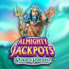 Almighty Jackpots – Realm of Poseidon slot logo by Novomatic at God of Casino