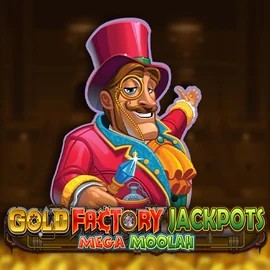 Gold Factory Jackpots Mega Moolah slot visual from Aurum Signature Studios available on godofcasino-pl.eu